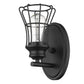 One Light Matte Black Cage Wall Sconce By Homeroots | Sconces | Modishstore