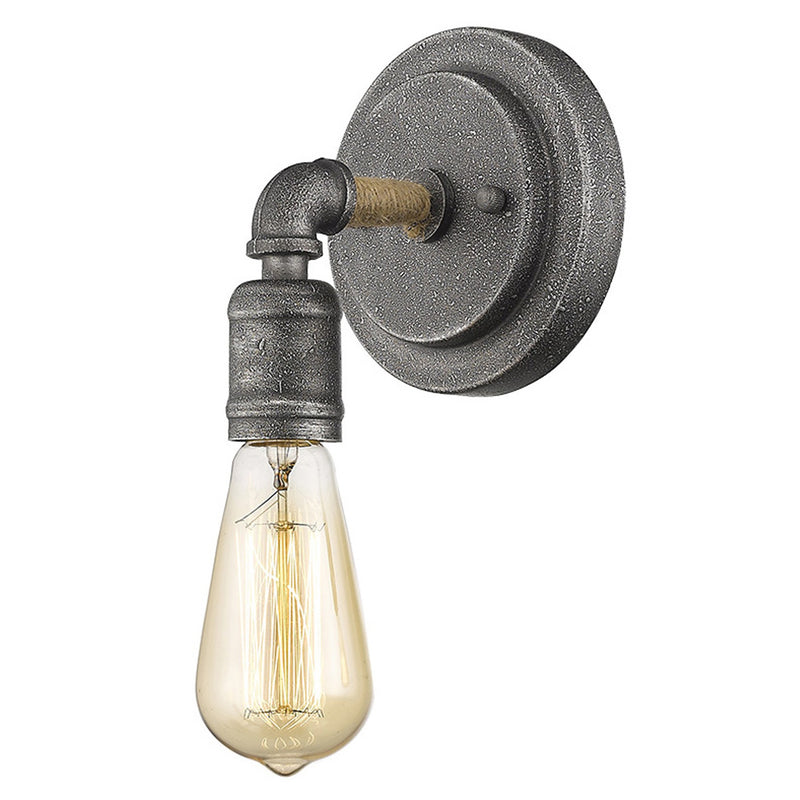 Industrial Textured Gray Wall Light By Homeroots | Wall Lamps | Modishstore