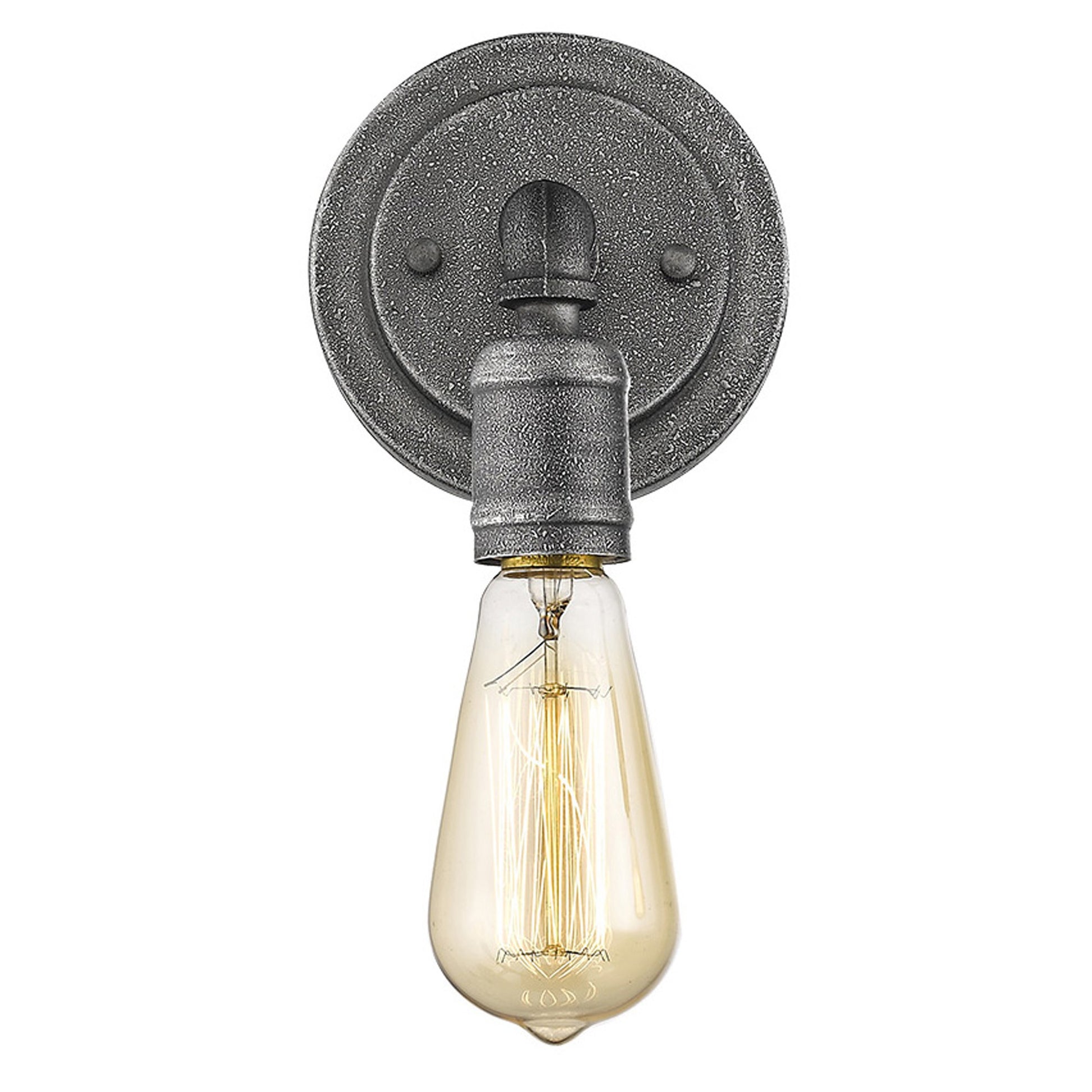 Industrial Textured Gray Wall Light By Homeroots | Wall Lamps | Modishstore - 2
