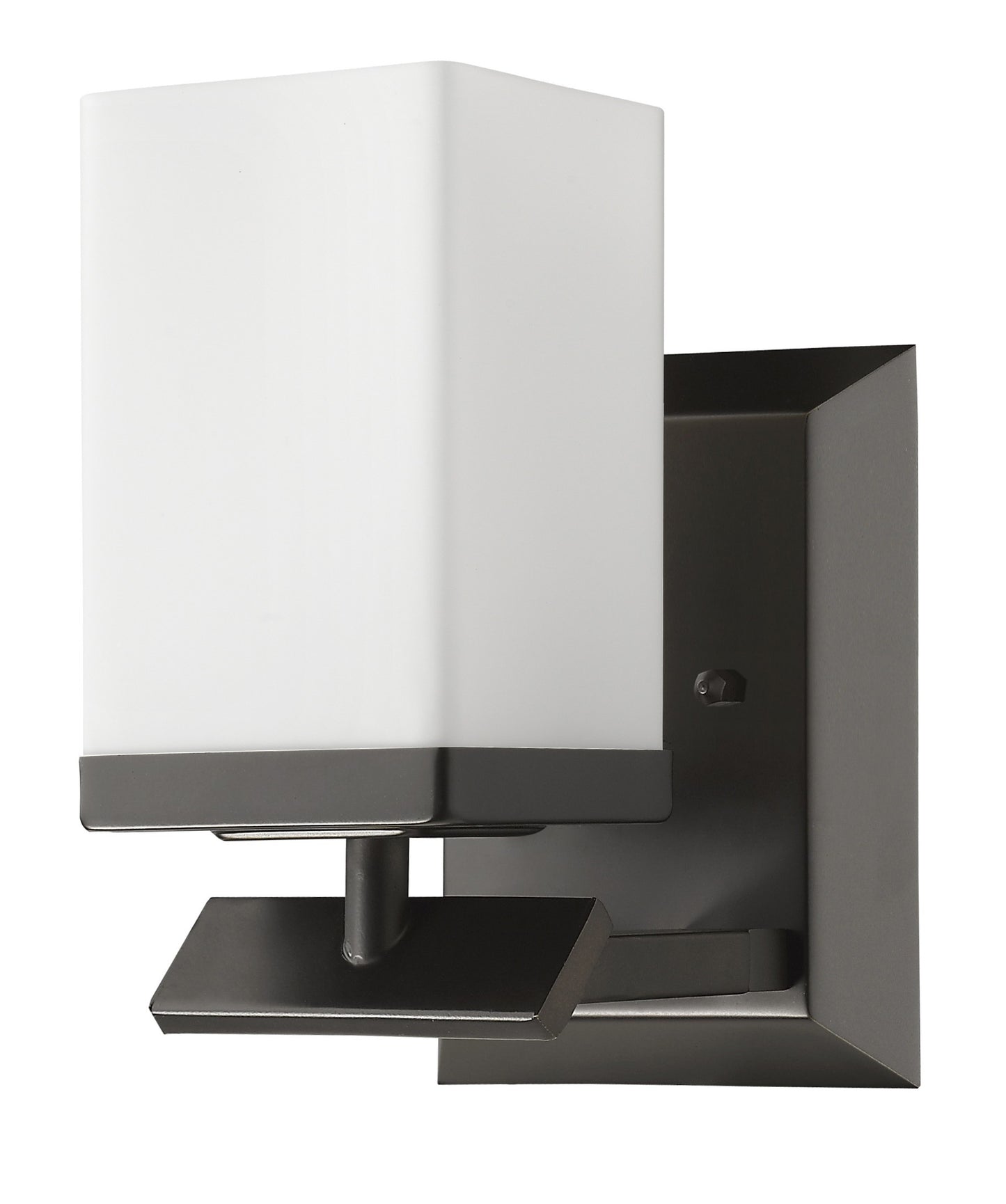 One Light Bronze Frosted Glass Wall Sconce By Homeroots | Sconces | Modishstore