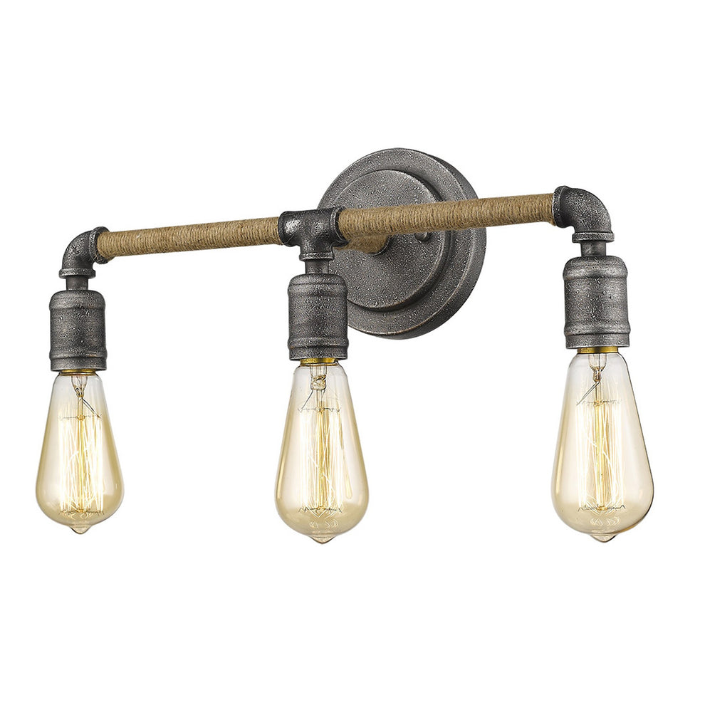 Grayson 3-Light Antique Gray Vanity By Homeroots | Vanity Light | Modishstore - 2
