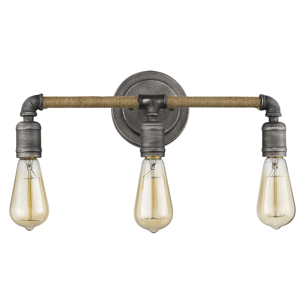 Grayson 3-Light Antique Gray Vanity By Homeroots | Vanity Light | Modishstore - 3