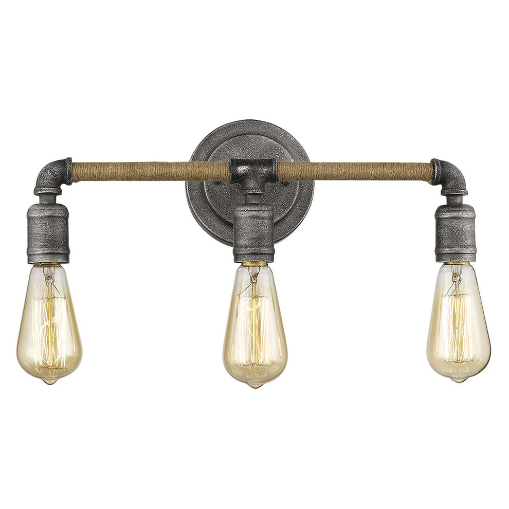 Grayson 3-Light Antique Gray Vanity By Homeroots | Vanity Light | Modishstore - 4