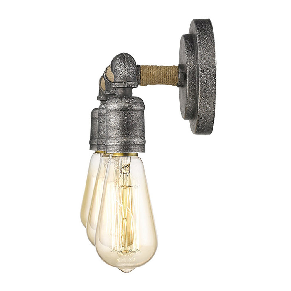 Grayson 3-Light Antique Gray Vanity By Homeroots | Vanity Light | Modishstore - 5