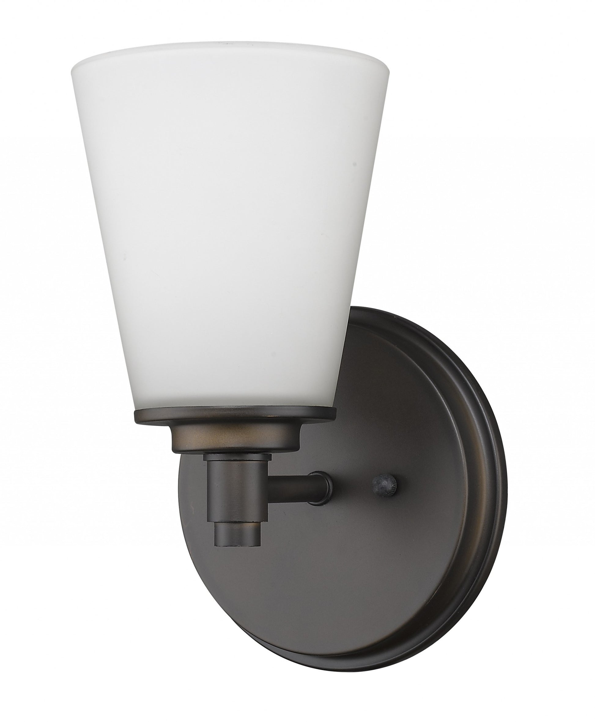 Bronze Wall Light with Frosted Glass Shade By Homeroots | Wall Lamps | Modishstore