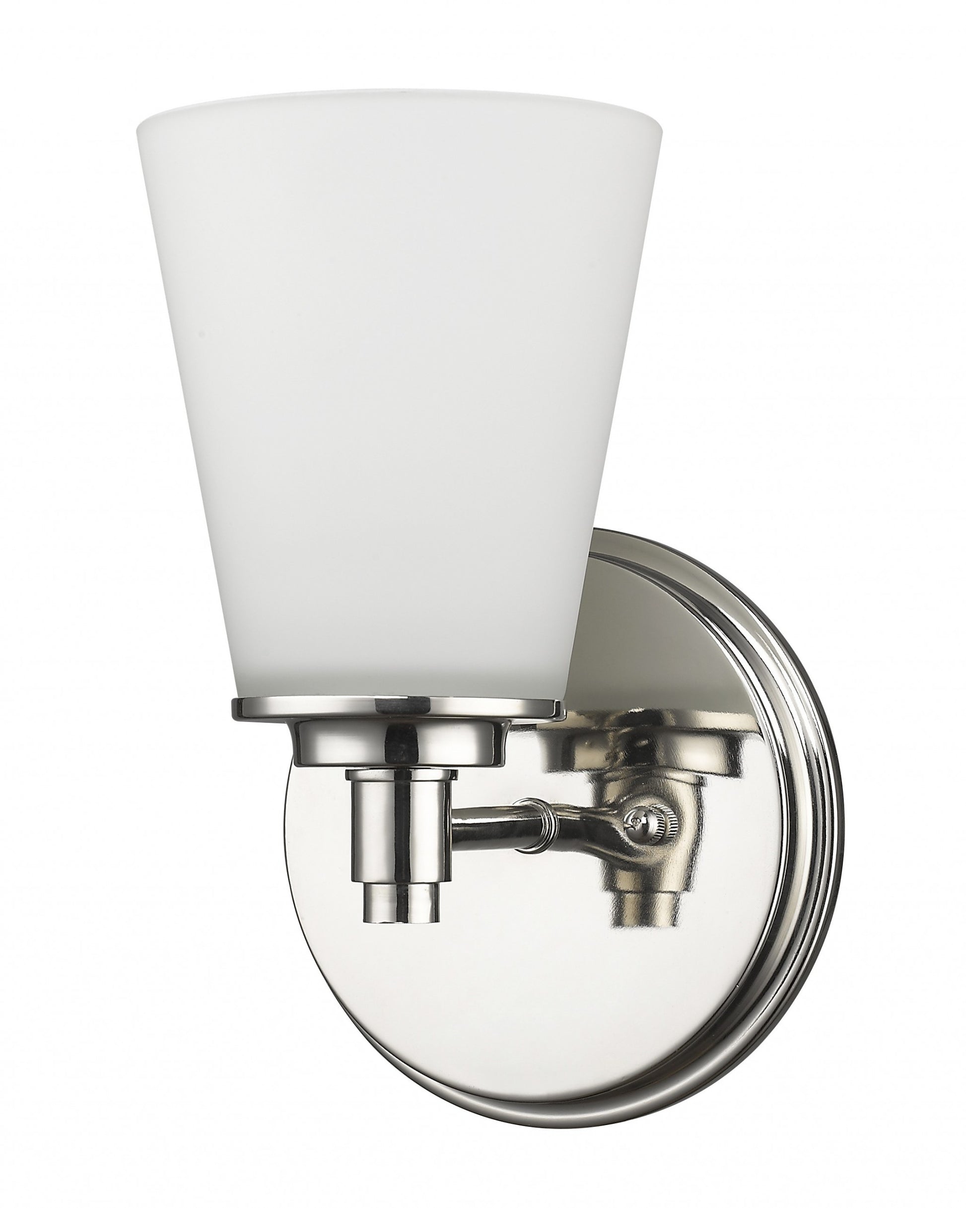 Silver Wall Light with Frosted Glass Shade By Homeroots | Wall Lamps | Modishstore