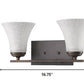 Two Light Bronze Wall Light with Tapered Glass Shade By Homeroots | Wall Lamps | Modishstore - 2