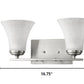 Two Light Silver Wall Light with Tapered Glass Shade By Homeroots | Wall Lamps | Modishstore - 2