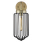 Gold and Black Metal Cage Wall Sconce By Homeroots | Sconces | Modishstore - 4