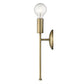 Dull Gold Narrow Bulb Wall Light By Homeroots | Wall Lamps | Modishstore - 3