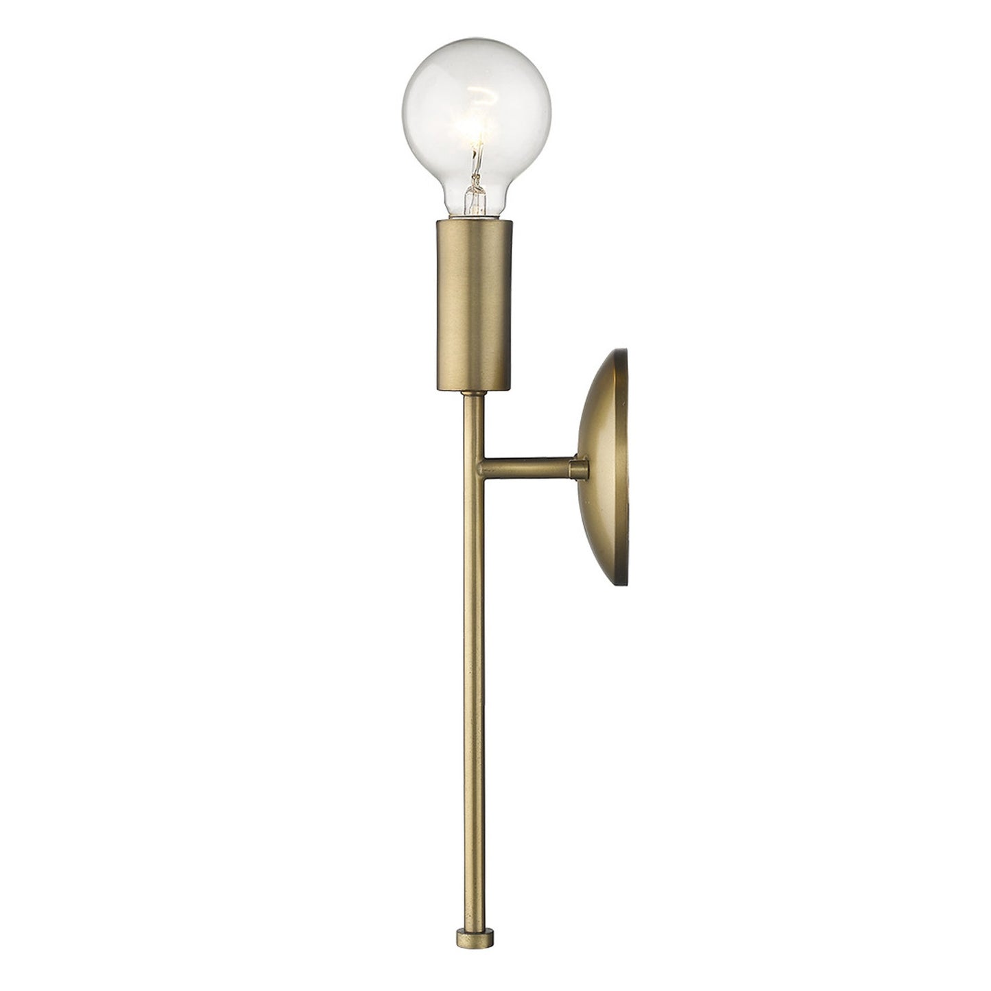 Dull Gold Narrow Bulb Wall Light By Homeroots | Wall Lamps | Modishstore - 3