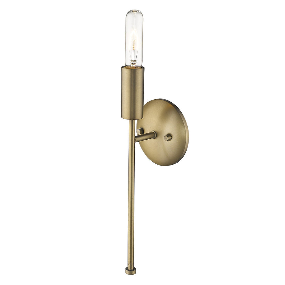 Dull Gold Narrow Bulb Wall Light By Homeroots | Wall Lamps | Modishstore - 4