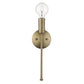 Dull Gold Narrow Bulb Wall Light By Homeroots | Wall Lamps | Modishstore - 5