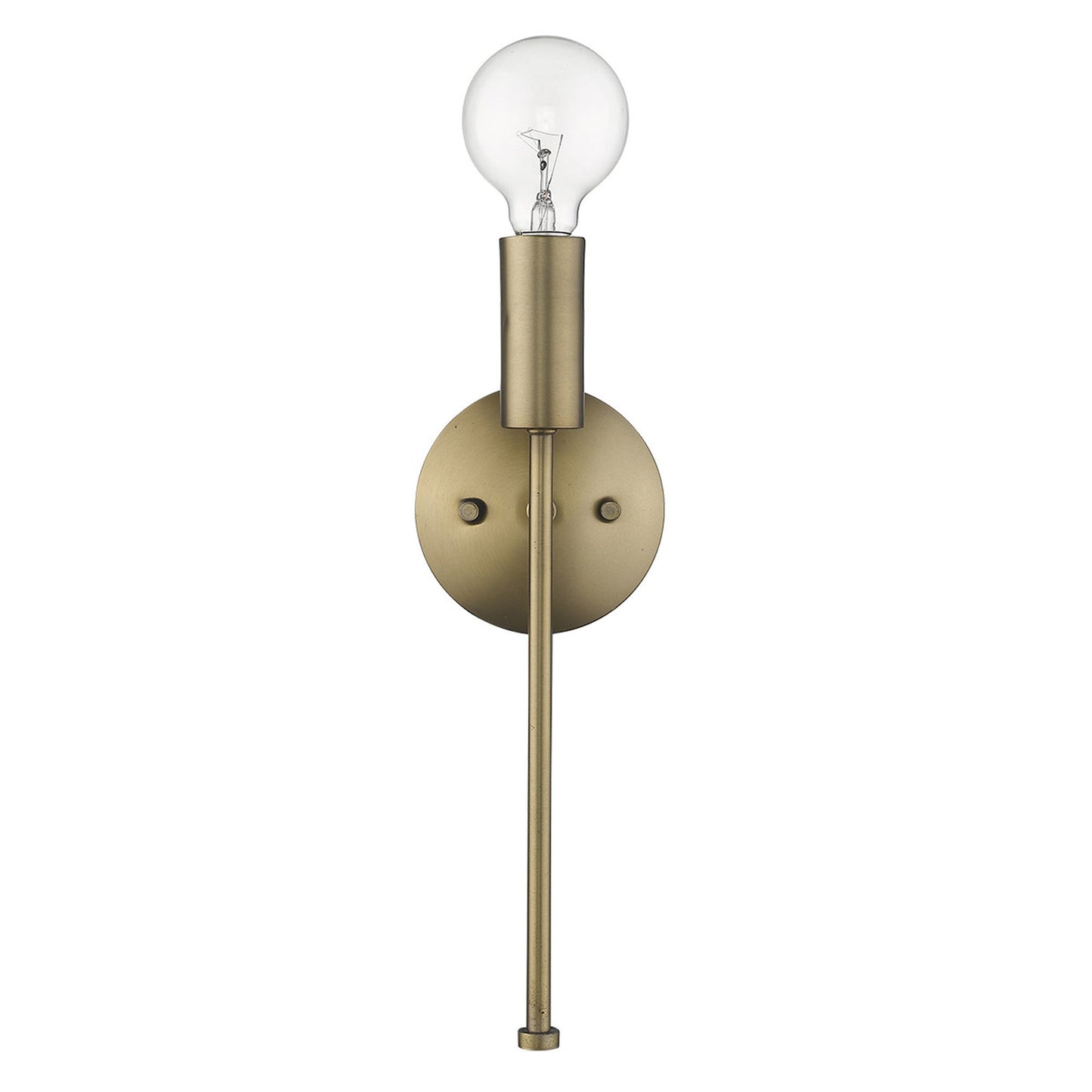 Dull Gold Narrow Bulb Wall Light By Homeroots | Wall Lamps | Modishstore - 5