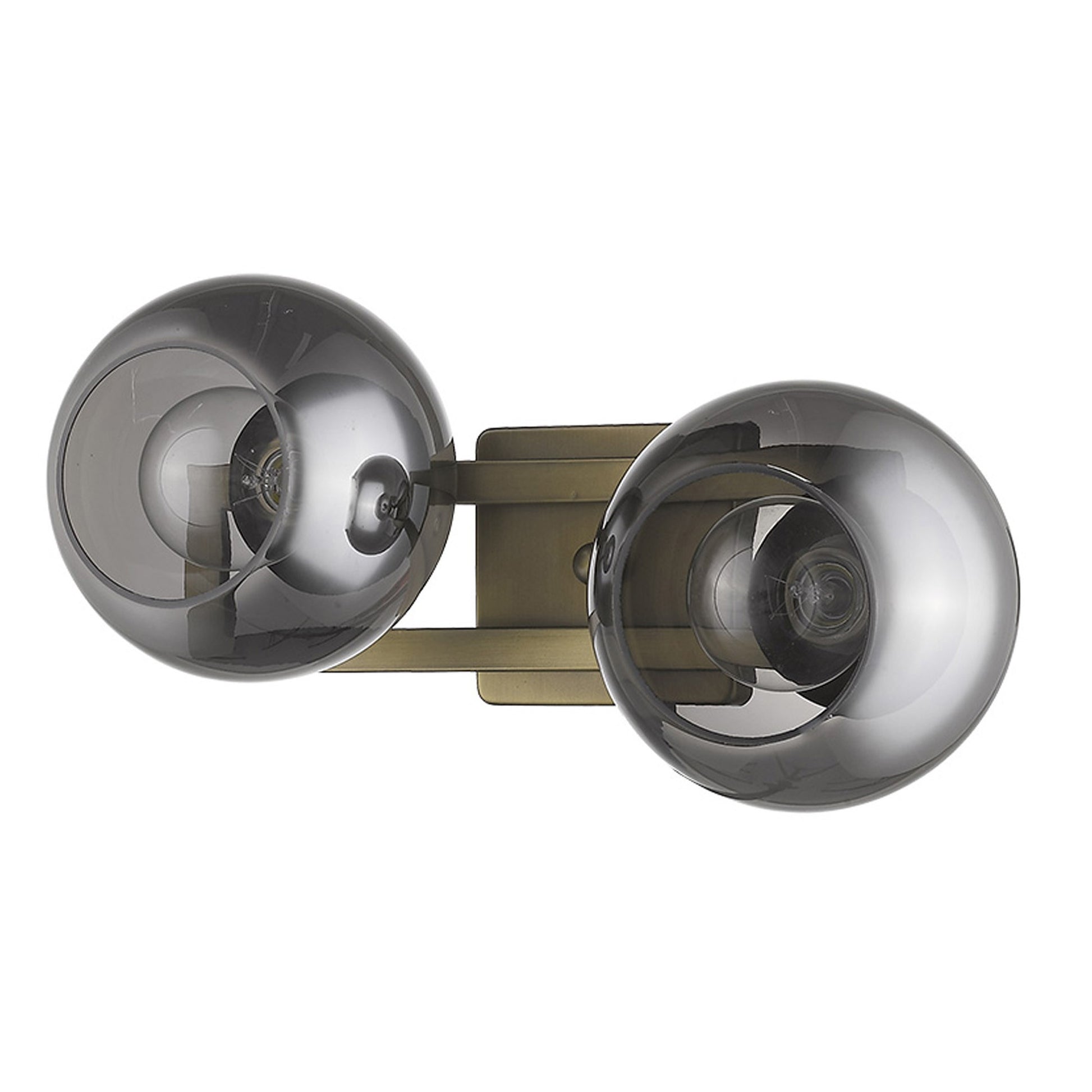 Lunette 2-Light Aged Brass Sconce By Homeroots | Sconces | Modishstore