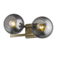 Lunette 2-Light Aged Brass Sconce By Homeroots | Sconces | Modishstore - 3