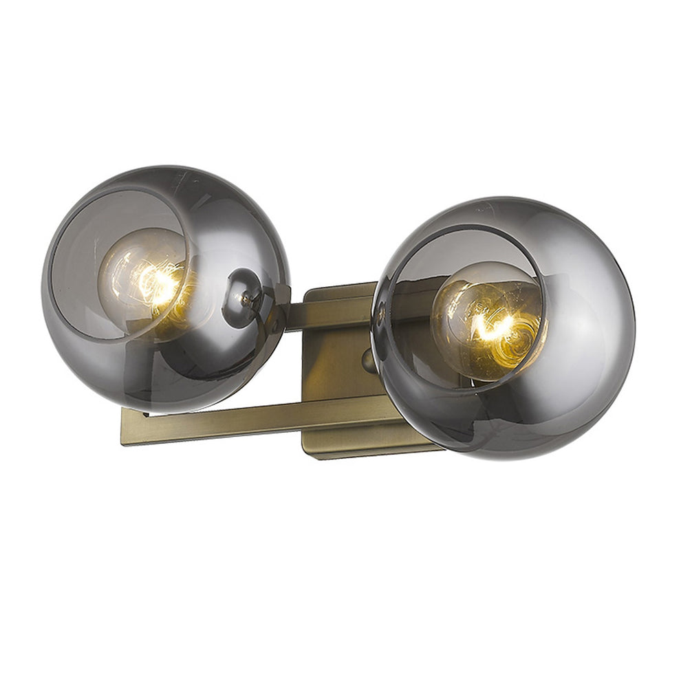 Lunette 2-Light Aged Brass Sconce By Homeroots | Sconces | Modishstore - 3