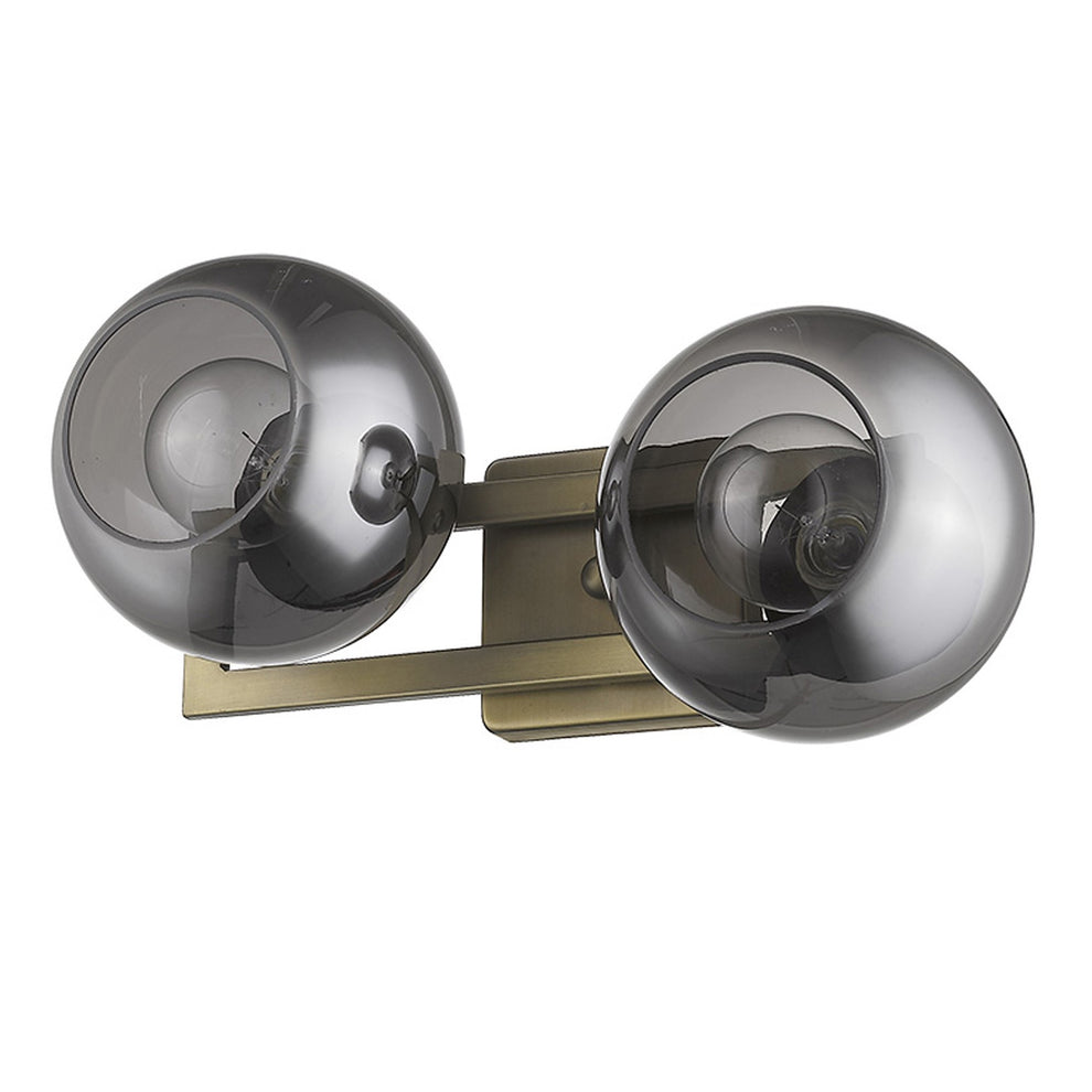 Lunette 2-Light Aged Brass Sconce By Homeroots | Sconces | Modishstore - 4