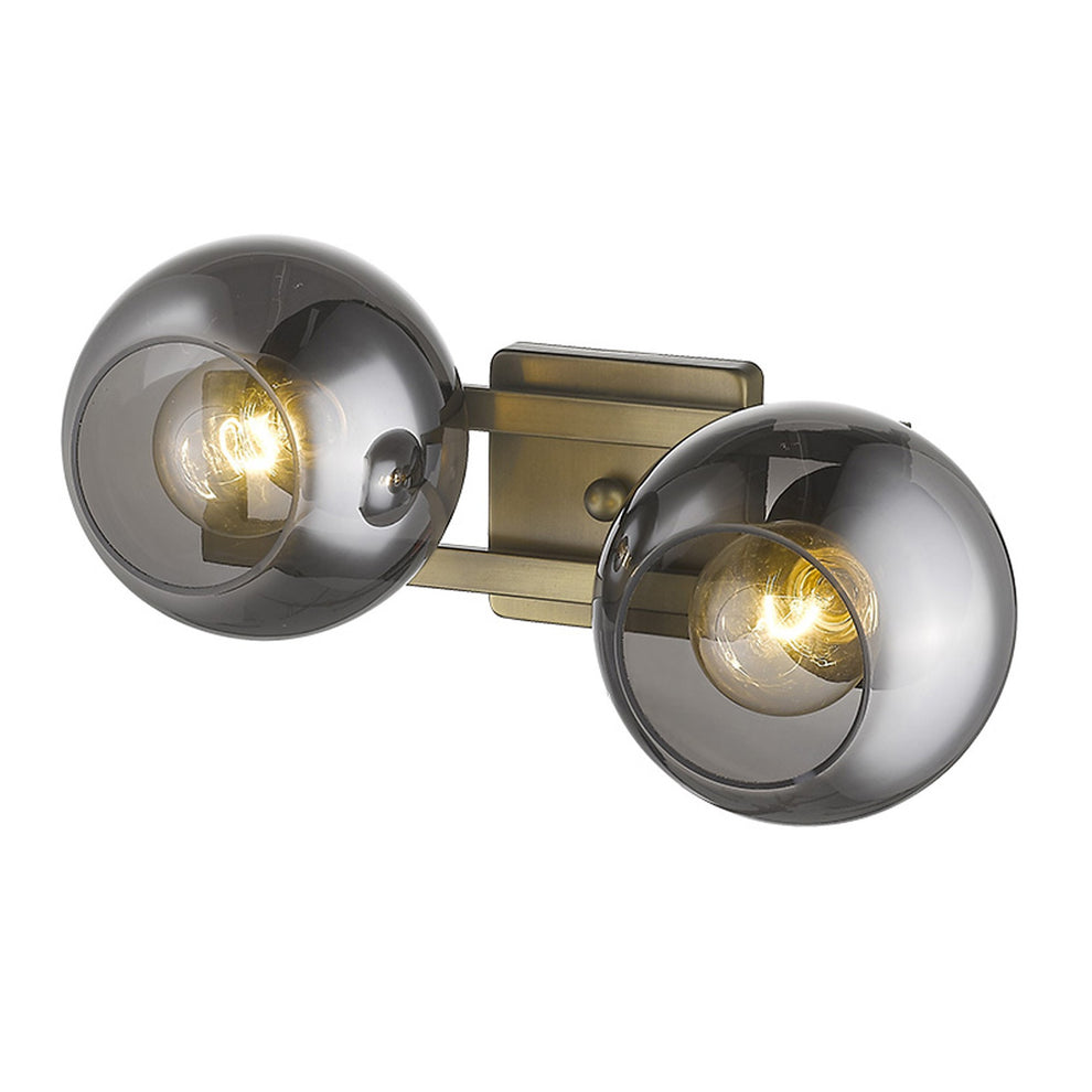 Lunette 2-Light Aged Brass Sconce By Homeroots | Sconces | Modishstore - 5