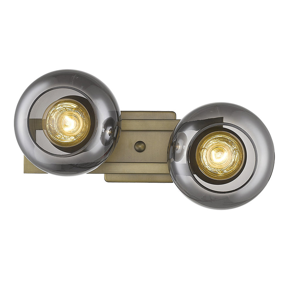Lunette 2-Light Aged Brass Sconce By Homeroots | Sconces | Modishstore - 7