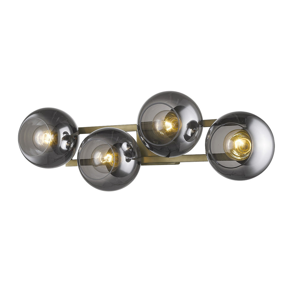 Lunette 4-Light Aged Brass Sconce By Homeroots | Sconces | Modishstore - 2