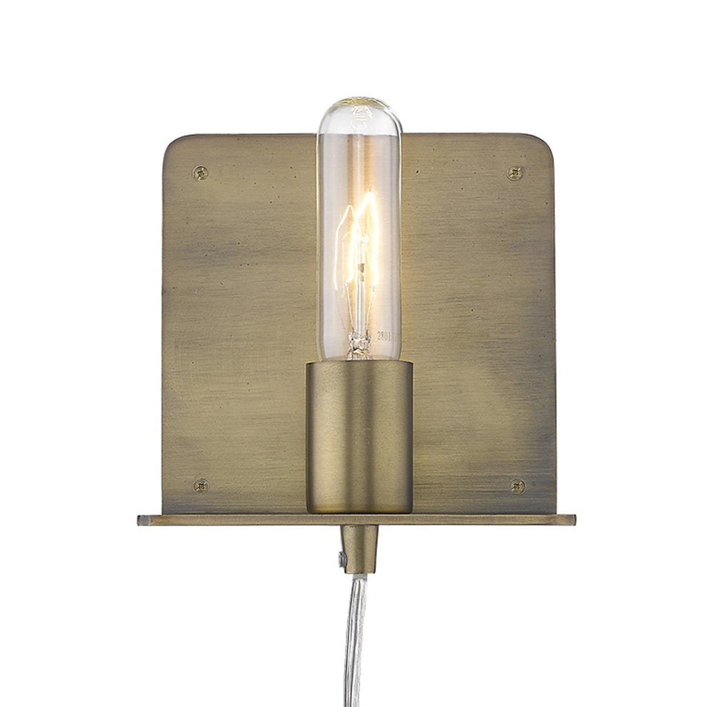 Petite Dull Gold Shelf Wall Light By Homeroots | Wall Lamps | Modishstore - 2