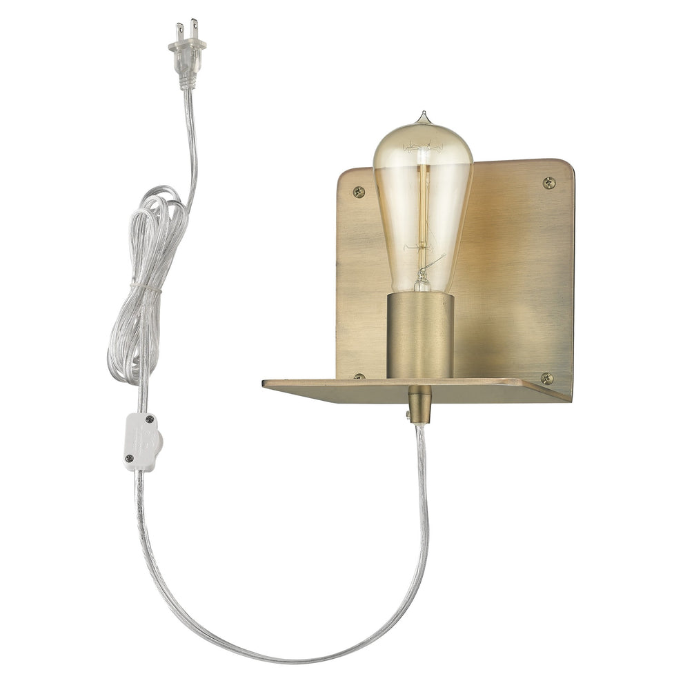 Petite Dull Gold Shelf Wall Light By Homeroots | Wall Lamps | Modishstore - 5