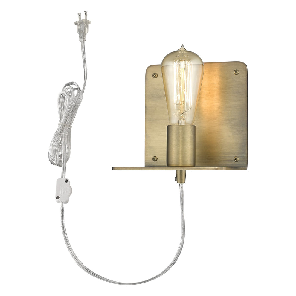 Petite Dull Gold Shelf Wall Light By Homeroots | Wall Lamps | Modishstore - 6