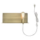Dull Gold Shelf Wall Light By Homeroots | Wall Lamps | Modishstore - 2
