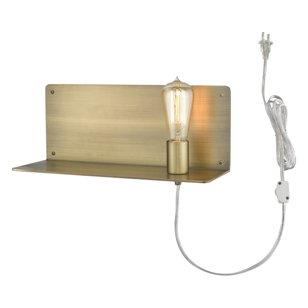 Dull Gold Shelf Wall Light By Homeroots | Wall Lamps | Modishstore - 3