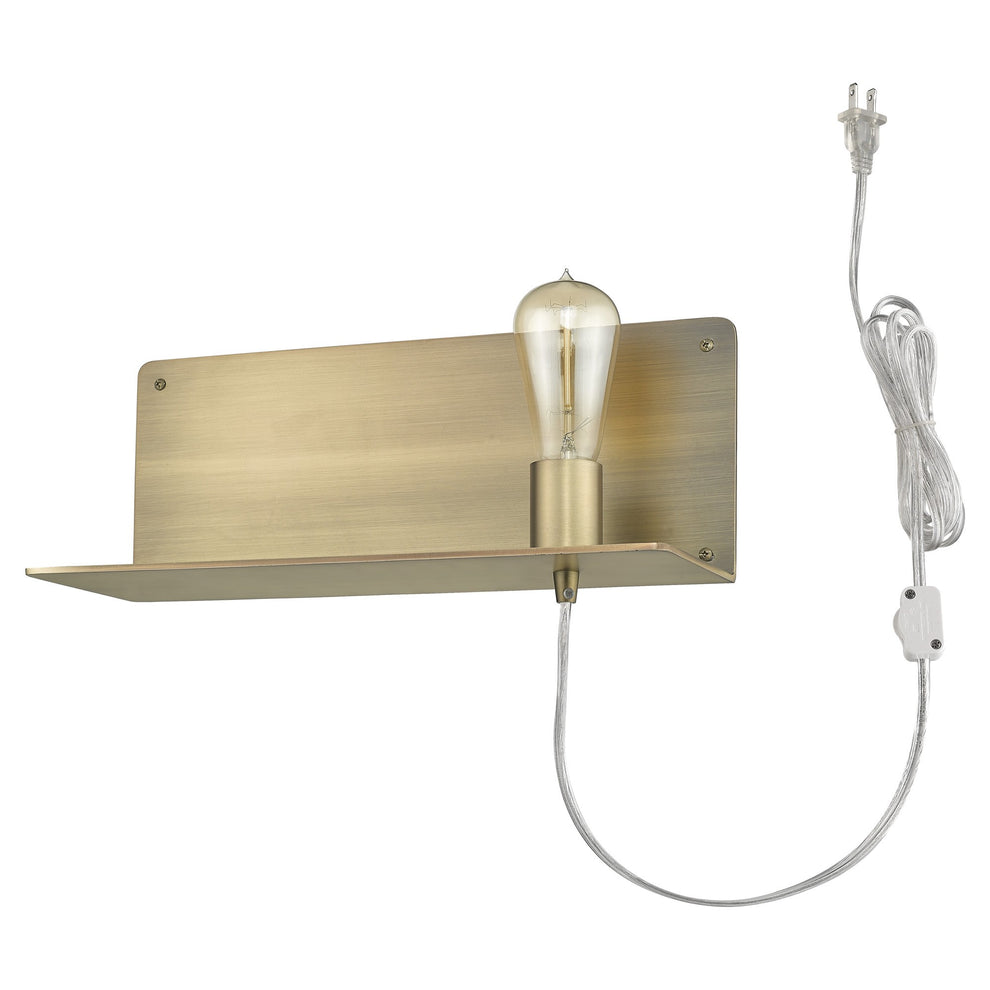 Dull Gold Shelf Wall Light By Homeroots | Wall Lamps | Modishstore - 5