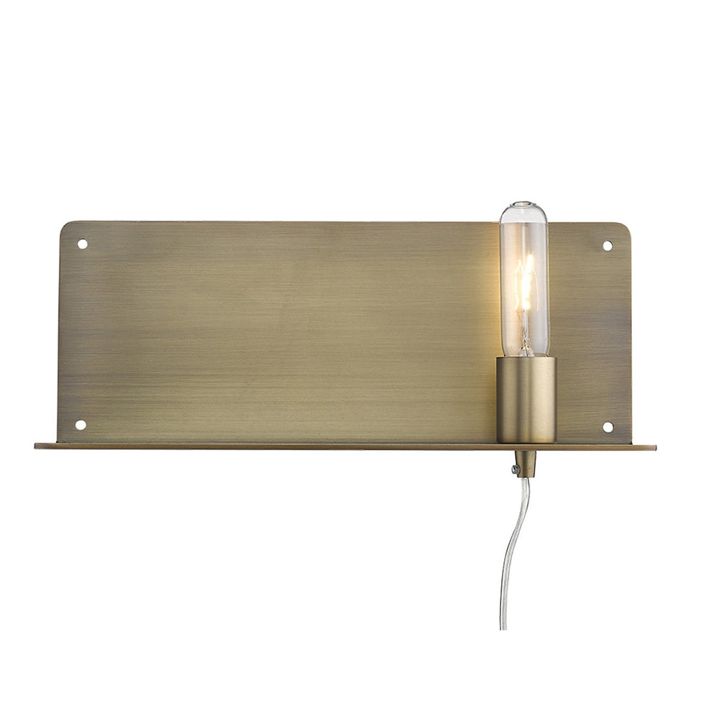 Dull Gold Shelf Wall Light By Homeroots | Wall Lamps | Modishstore - 7