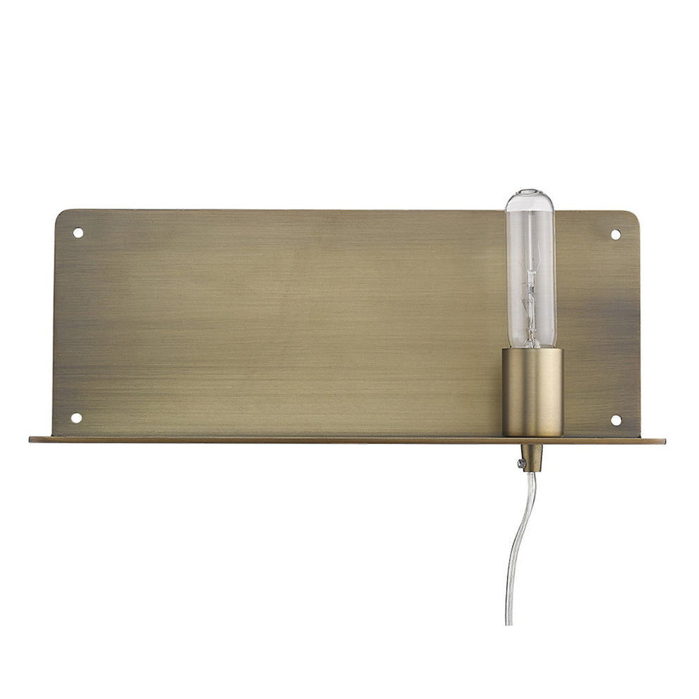 Dull Gold Shelf Wall Light By Homeroots | Wall Lamps | Modishstore - 8