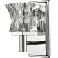 Arabella 1-Light Polished Nickel Sconce With Pressed Crystal Shade By Homeroots