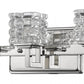 Coralie 3-Light Polished Nickel Sconce With Pressed Crystal Shades By Homeroots