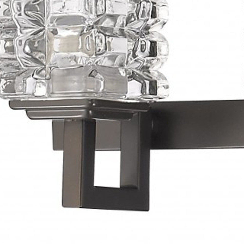 Coralie 5-Light Oil-Rubbed Bronze Sconce With Pressed Crystal Shades By Homeroots