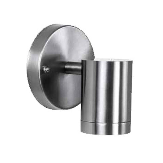 Stainless Steel LED One Light Outdoor Can Shape Wall Sconce By Homeroots | Sconces | Modishstore