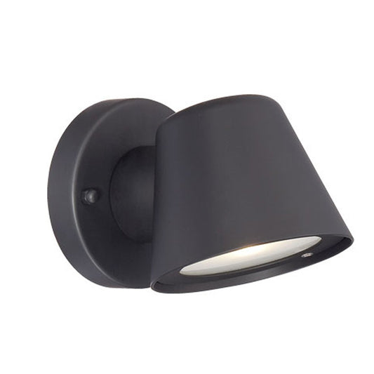 Matte Black LED Short Cone Wall Light By Homeroots | Wall Lamps | Modishstore