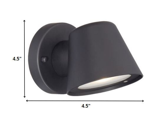 Matte Black LED Short Cone Wall Light By Homeroots | Wall Lamps | Modishstore - 2