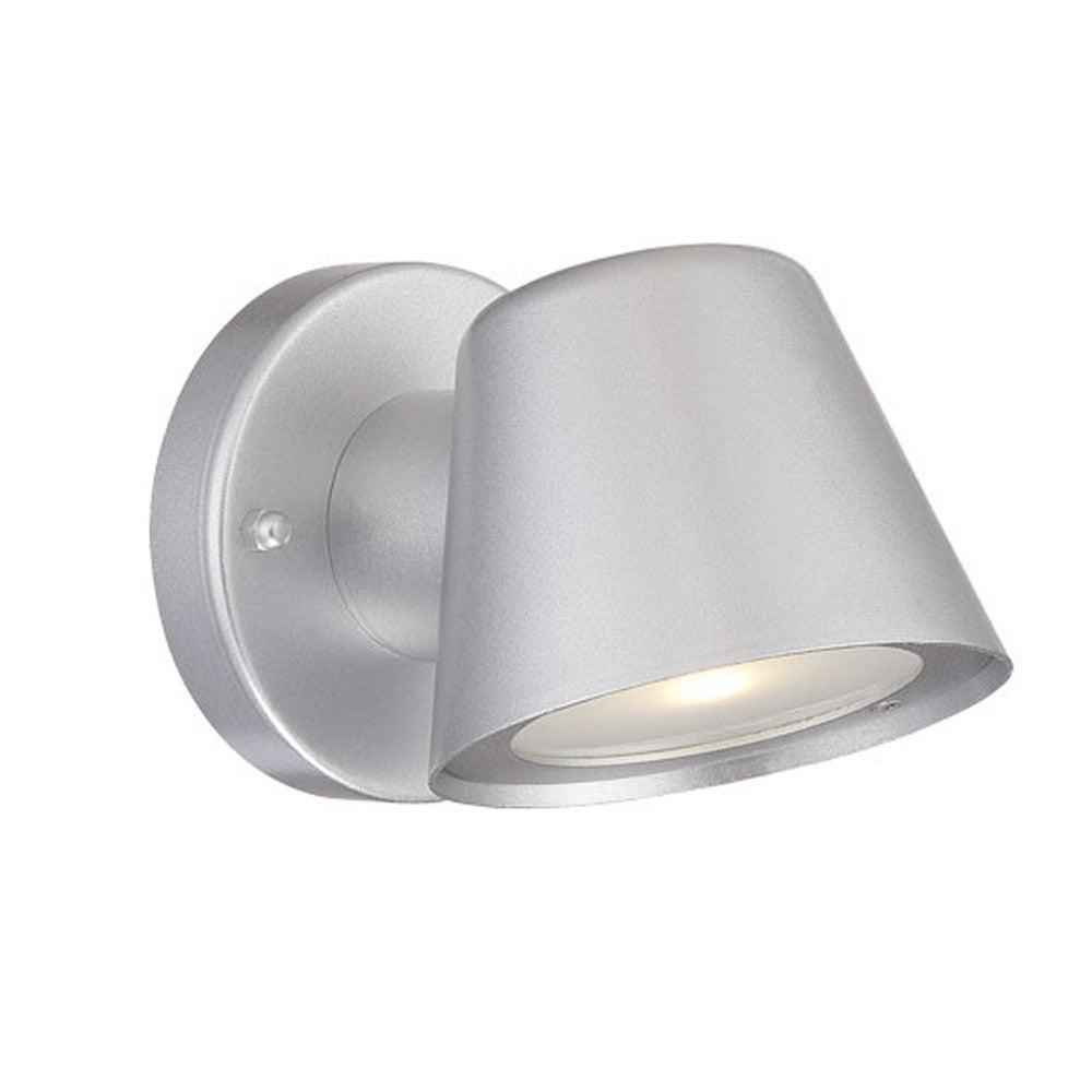 Brushed Silver LED Short Cone Wall Light By Homeroots | Wall Lamps | Modishstore
