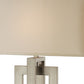 Precision 1-Light Brushed Nickel Table Lamp With Ivory Shantung Shade By Homeroots | Table Lamps | Modishstore - 4