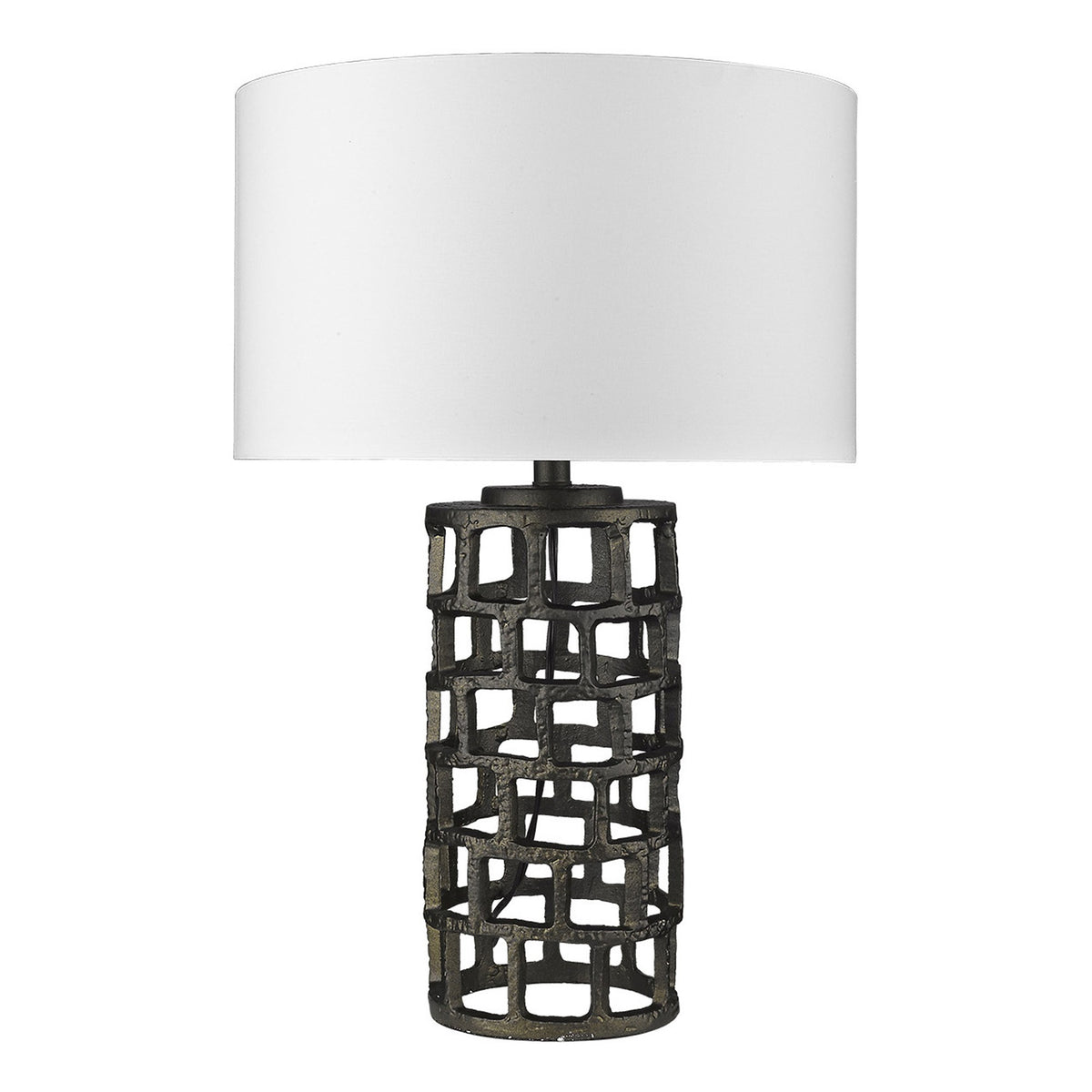 Vallin 1-Light Black Gold Table Lamp By Homeroots | Table Lamps | Modishstore