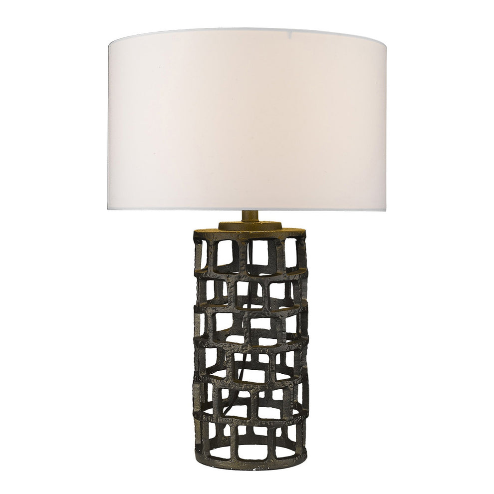 Vallin 1-Light Black Gold Table Lamp By Homeroots | Table Lamps | Modishstore - 2