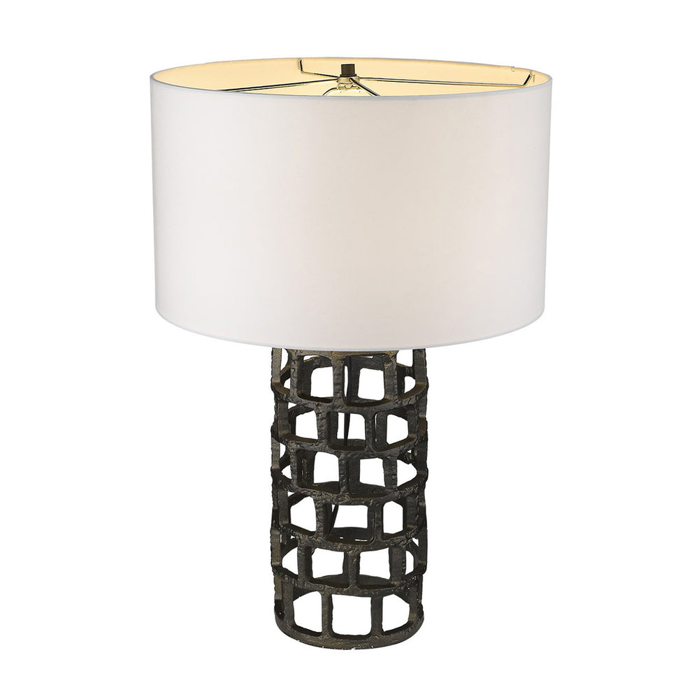 Vallin 1-Light Black Gold Table Lamp By Homeroots | Table Lamps | Modishstore - 3