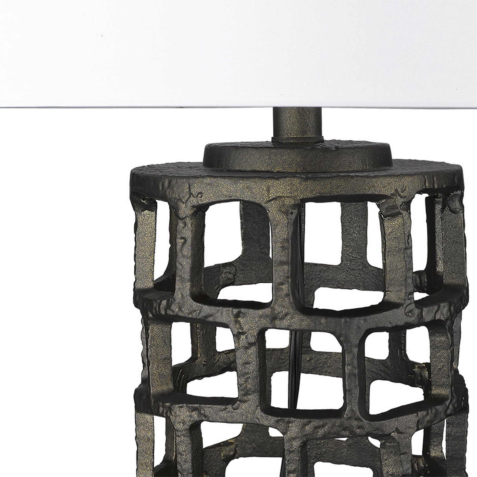 Vallin 1-Light Black Gold Table Lamp By Homeroots | Table Lamps | Modishstore - 6