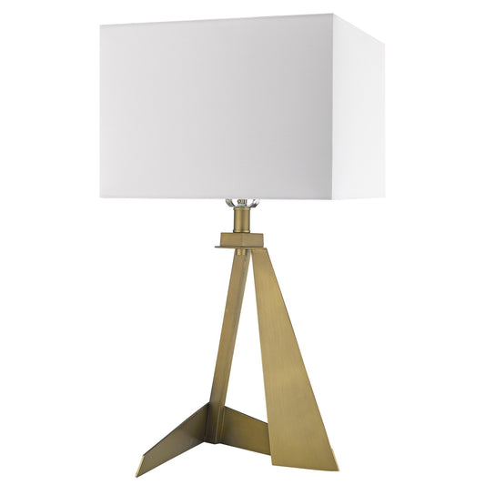 Stratos 1-Light Aged Brass Table Lamp By Homeroots | Table Lamps | Modishstore
