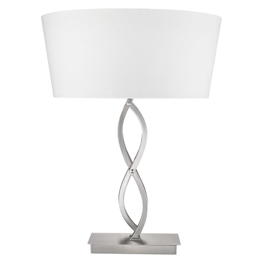 Trend Home 1-Light Satin Nickel Table Lamp By Homeroots | Table Lamps | Modishstore