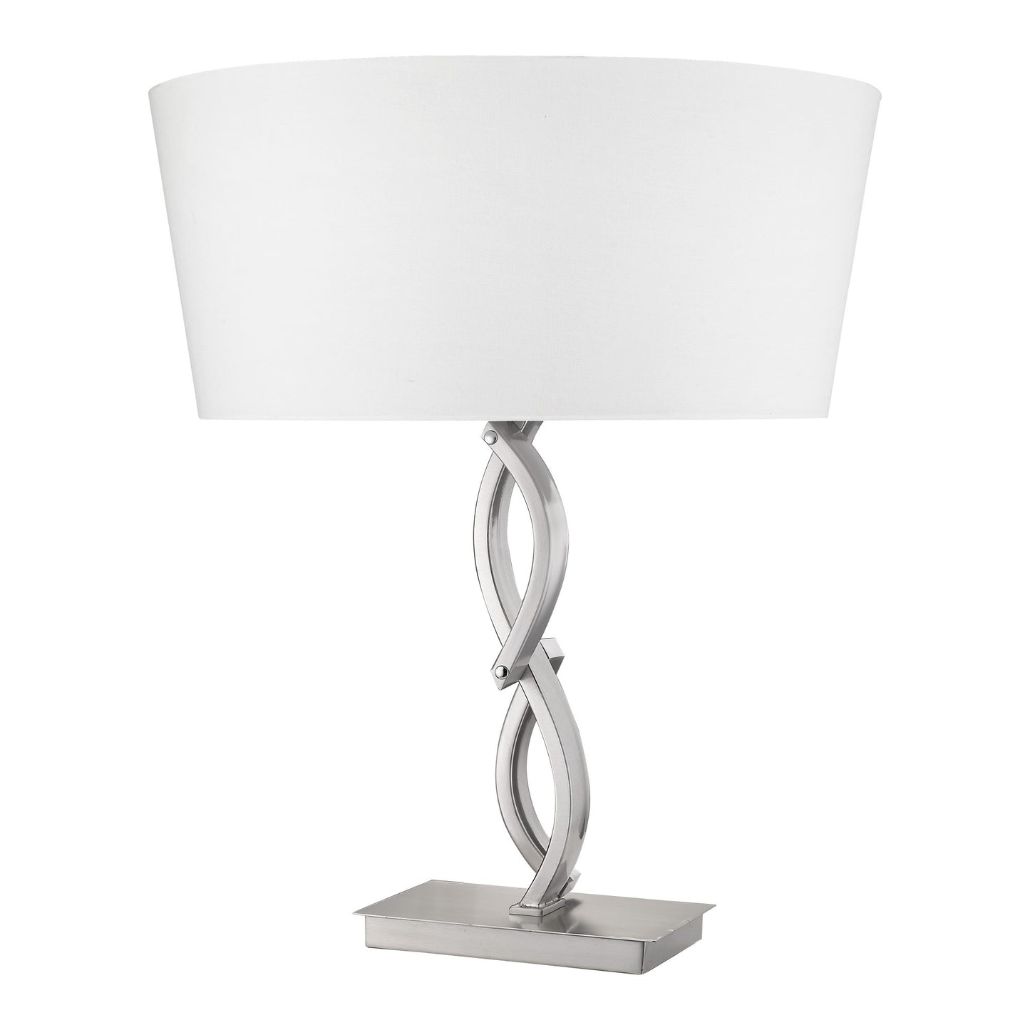 Trend Home 1-Light Satin Nickel Table Lamp By Homeroots | Table Lamps | Modishstore - 4
