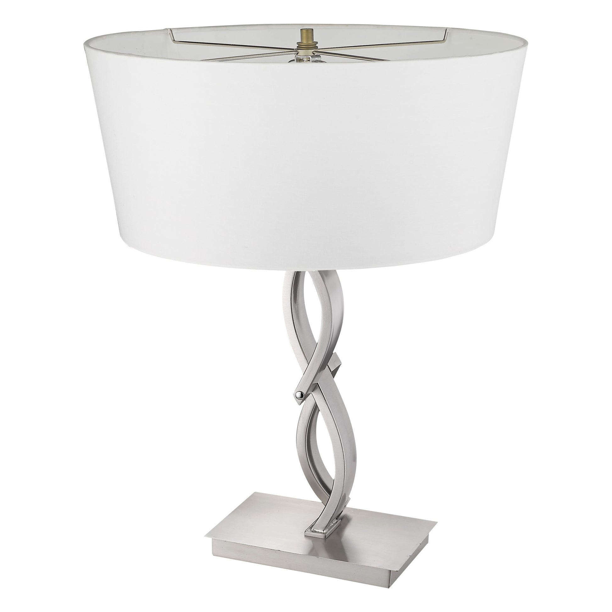 Trend Home 1-Light Satin Nickel Table Lamp By Homeroots | Table Lamps | Modishstore - 5