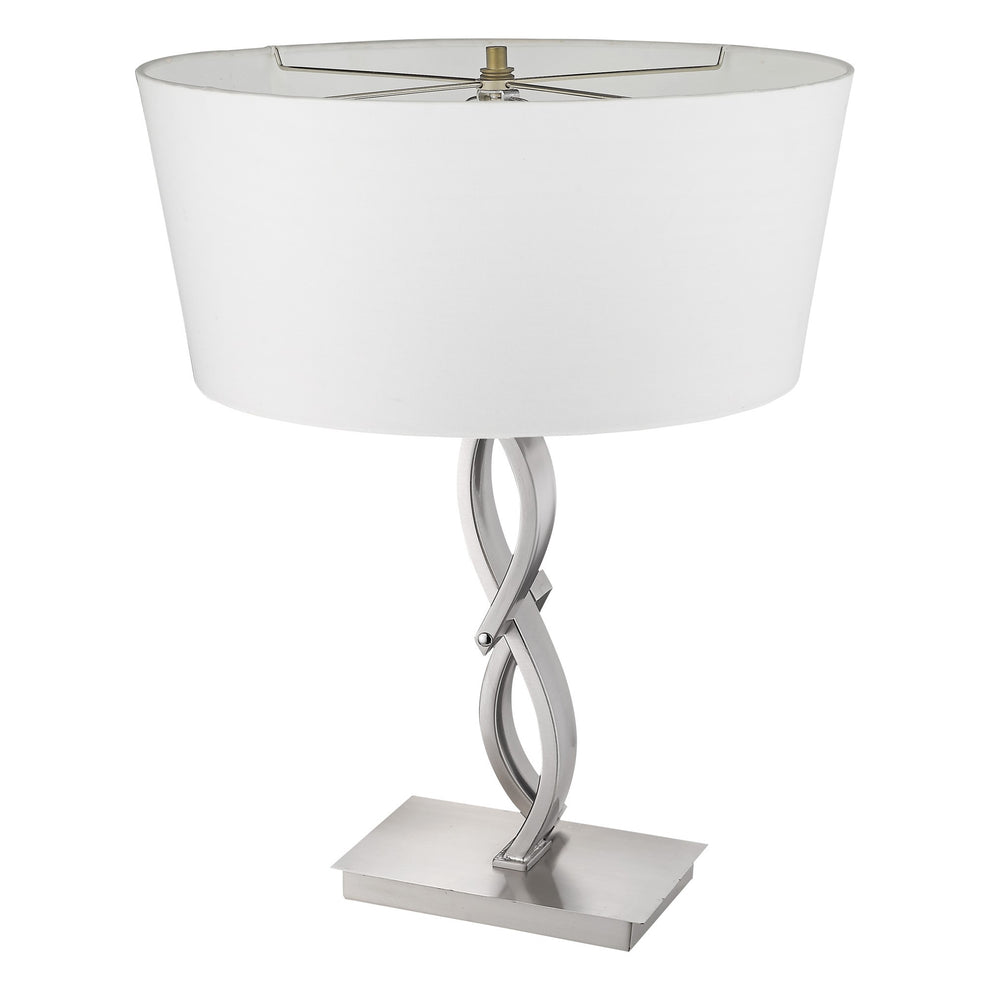 Trend Home 1-Light Satin Nickel Table Lamp By Homeroots | Table Lamps | Modishstore - 5